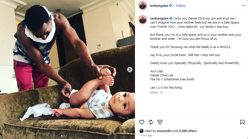 “I miss you Daniel” - Singer D’Banj pens emotional tribute to late son