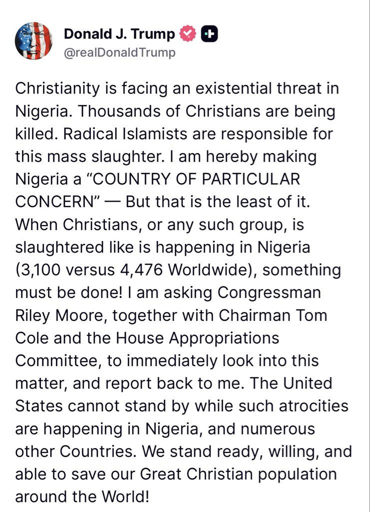 FG rejects US President, Donald Trump?s ?country of concern? designation over genocide claims