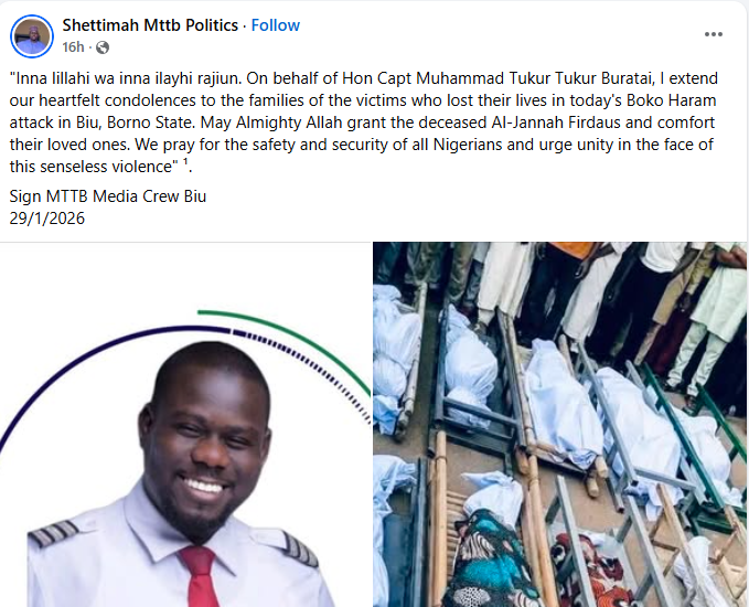 Boko Haram reportedly k!lls construction workers and local hunters in Borno