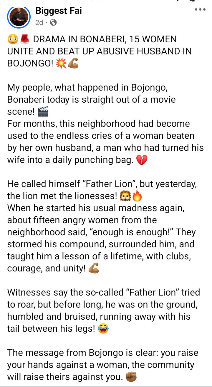 Drama as angry women flog alleged abusive husband, ?Father Lion? (video)
