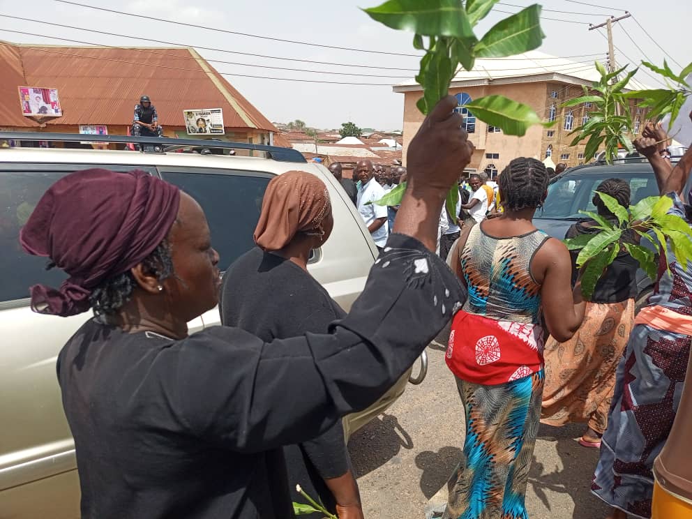 Women protesting during the funeral preparations in Jos.