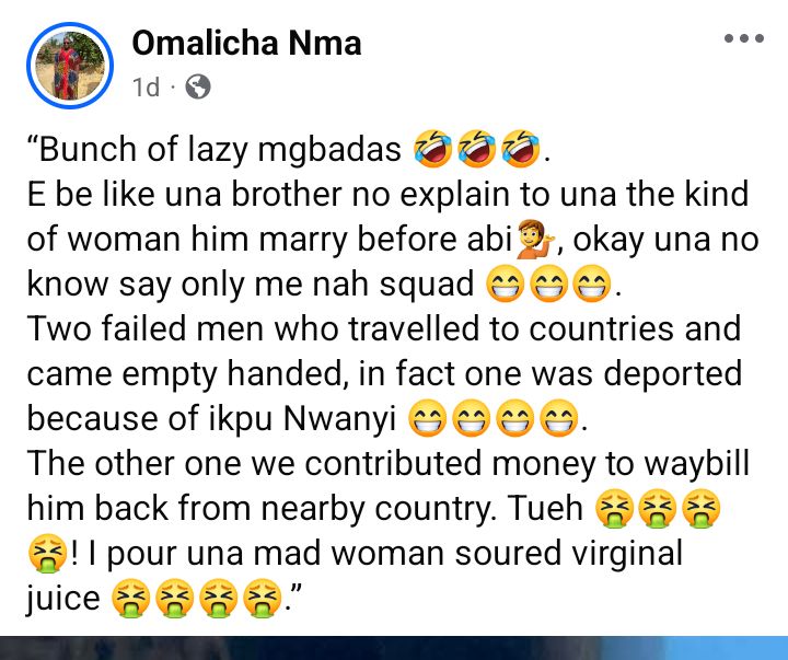 Two failed men who travelled outside the country and came back empty-handed - Nigerian widow calls out her late husband