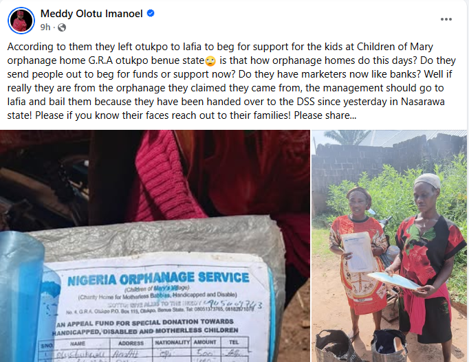 Two suspected fake orphanage representatives arrested in Nasarawa