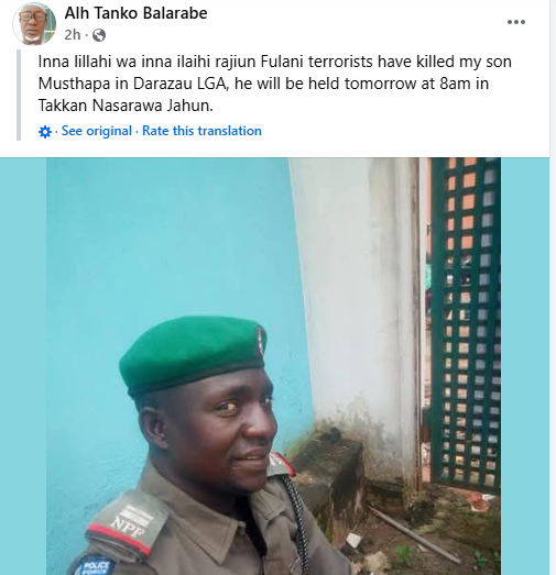 Five police officers k!lled, two injured as herdsmen ambush tactical team in Bauchi