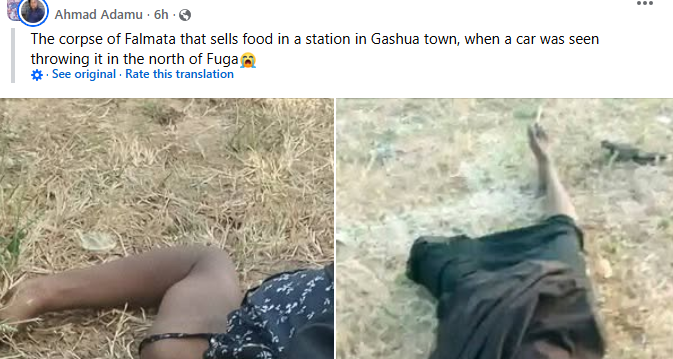 Woman found d3ad near Yobe varsity