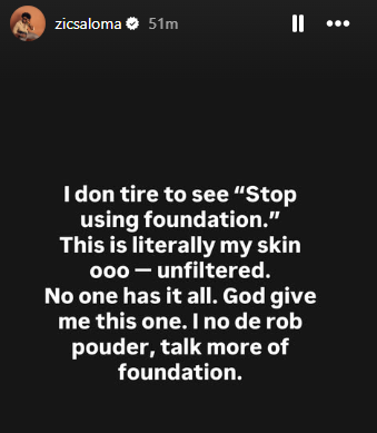 God gave me this one. I don't rub powder - Skit maker Zicsaloma dismisses claims he uses foundation