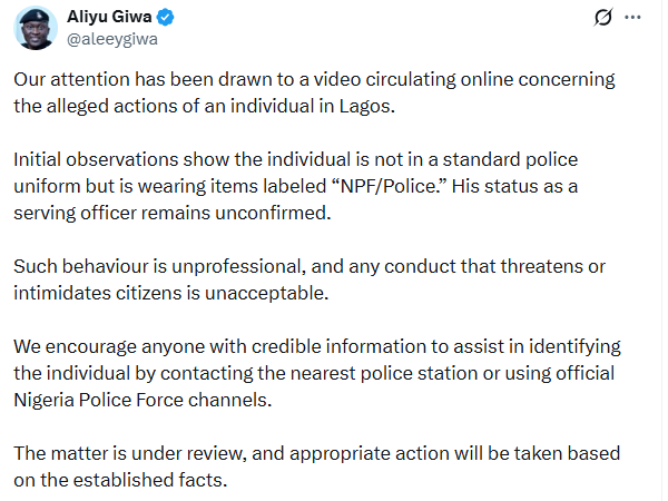 Probe Launched into Lagos 'Officer' Driving Bus and Making Death Threats